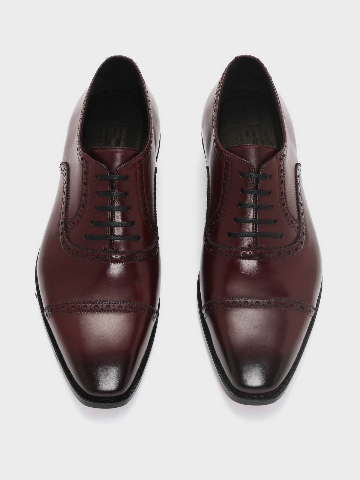 DEREK, QUARTER BROGUE OXFORD - BORDO