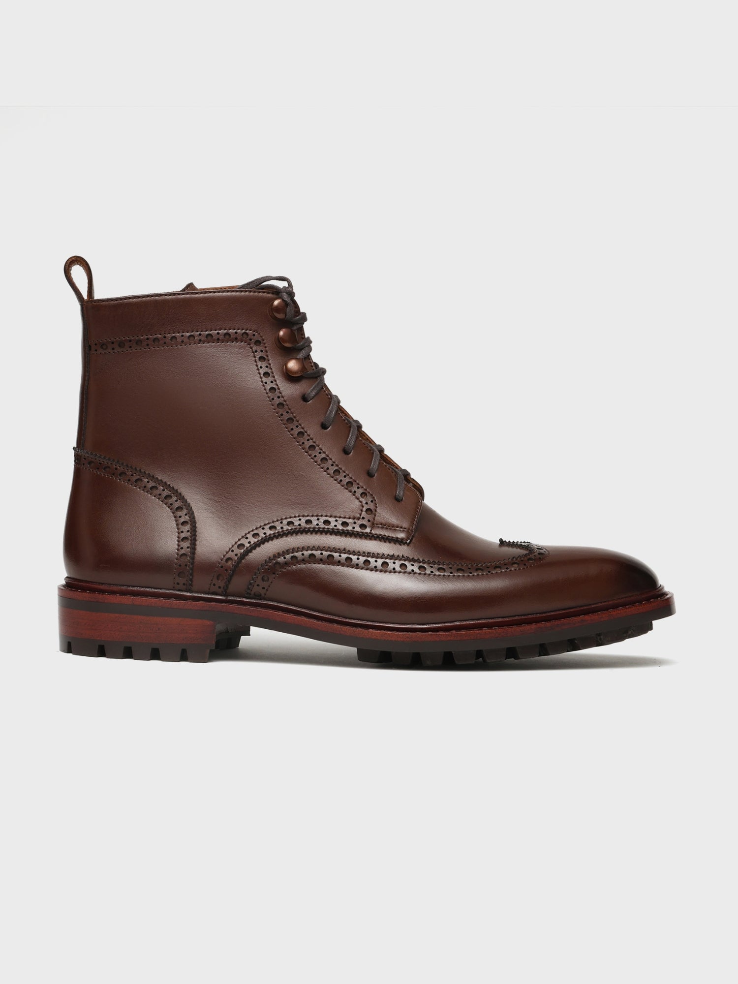 HAROLD, WINGTIP DERBY BOOT - BROWN