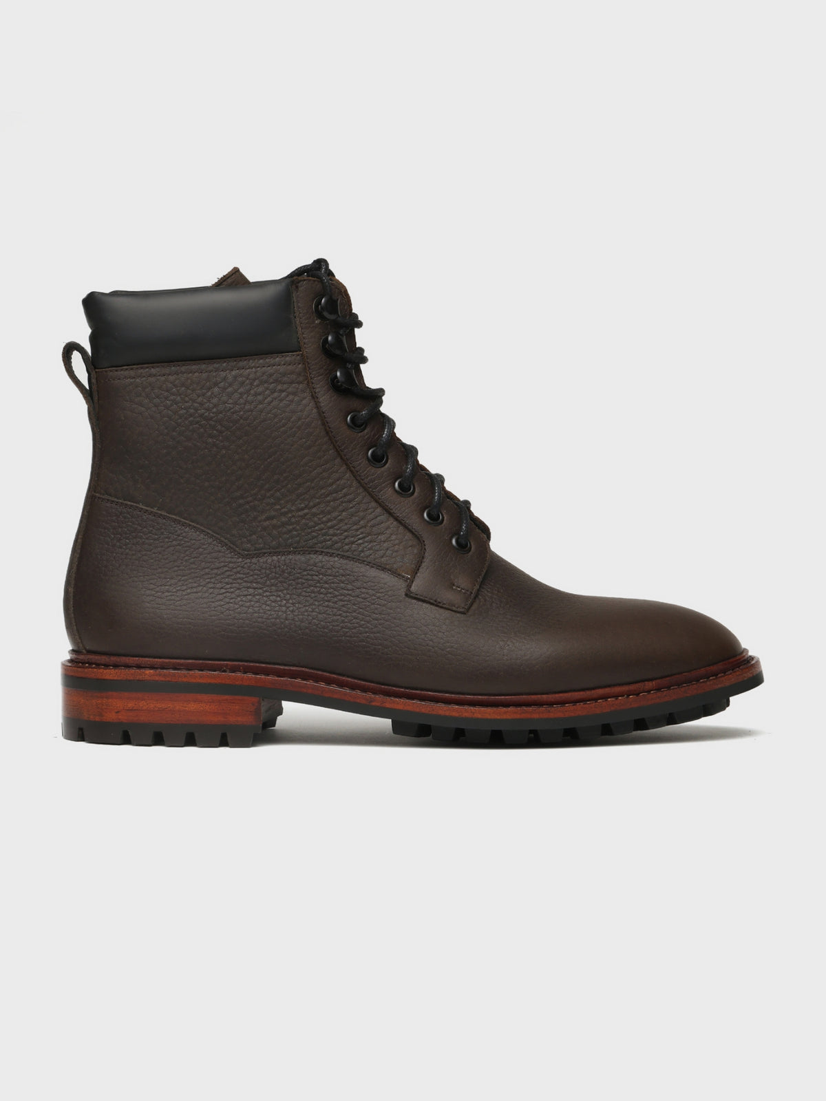 RANGER, LACE-UP DERBY BOOT - BROWN MILLED WAXY