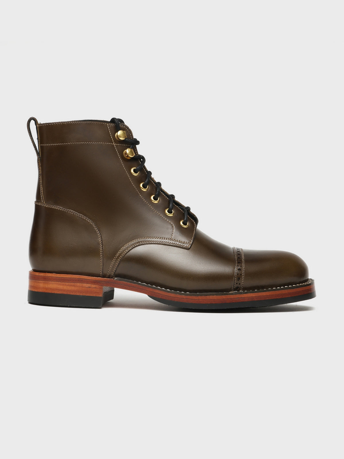 LEONARDO, COMBAT BOOT - OLIVE HORSERUMP