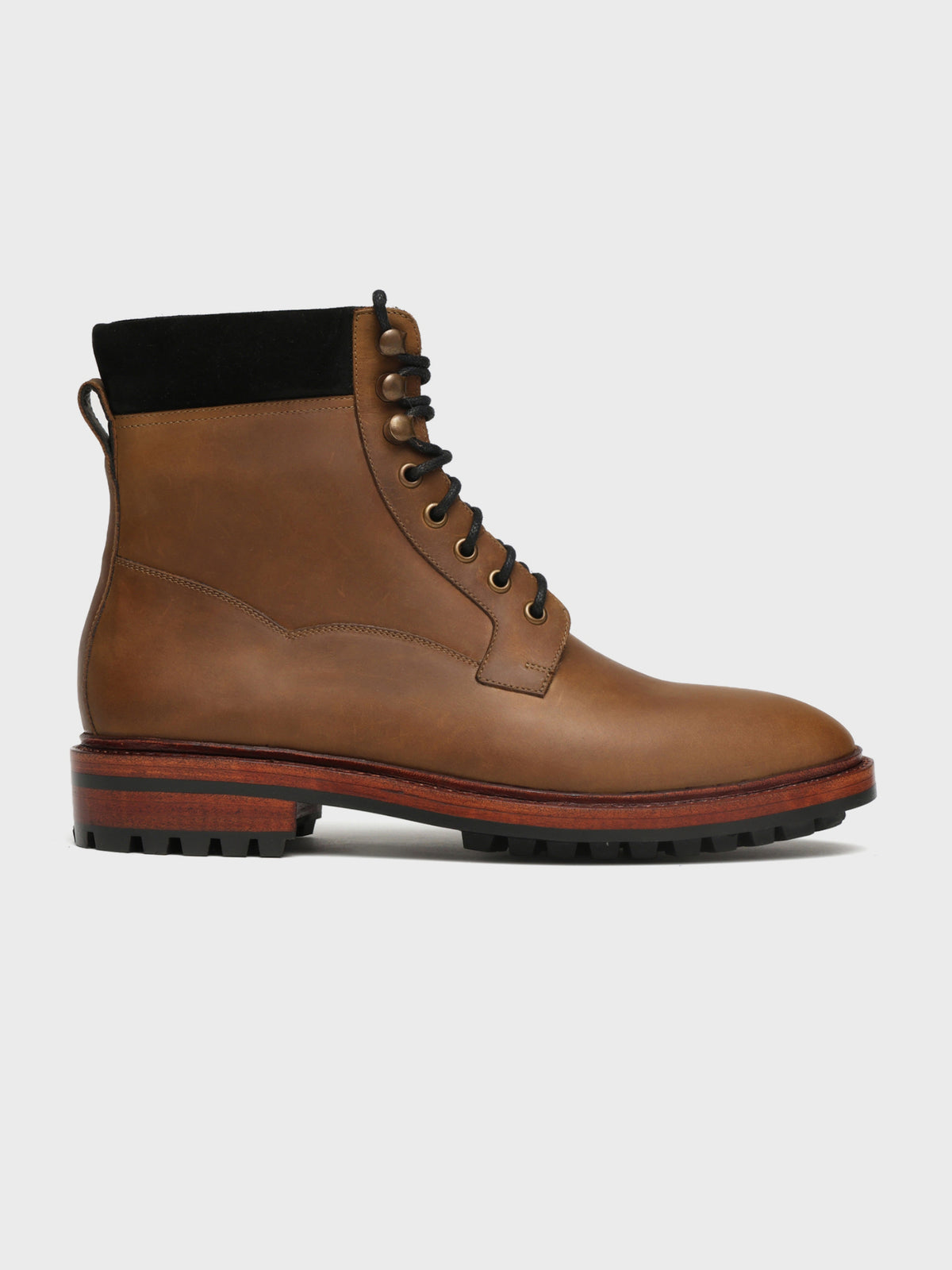 RANGER, LACE-UP DERBY BOOT - COGNAC WAXY