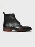 HAROLD, WINGTIP DERBY BOOT - BLACK