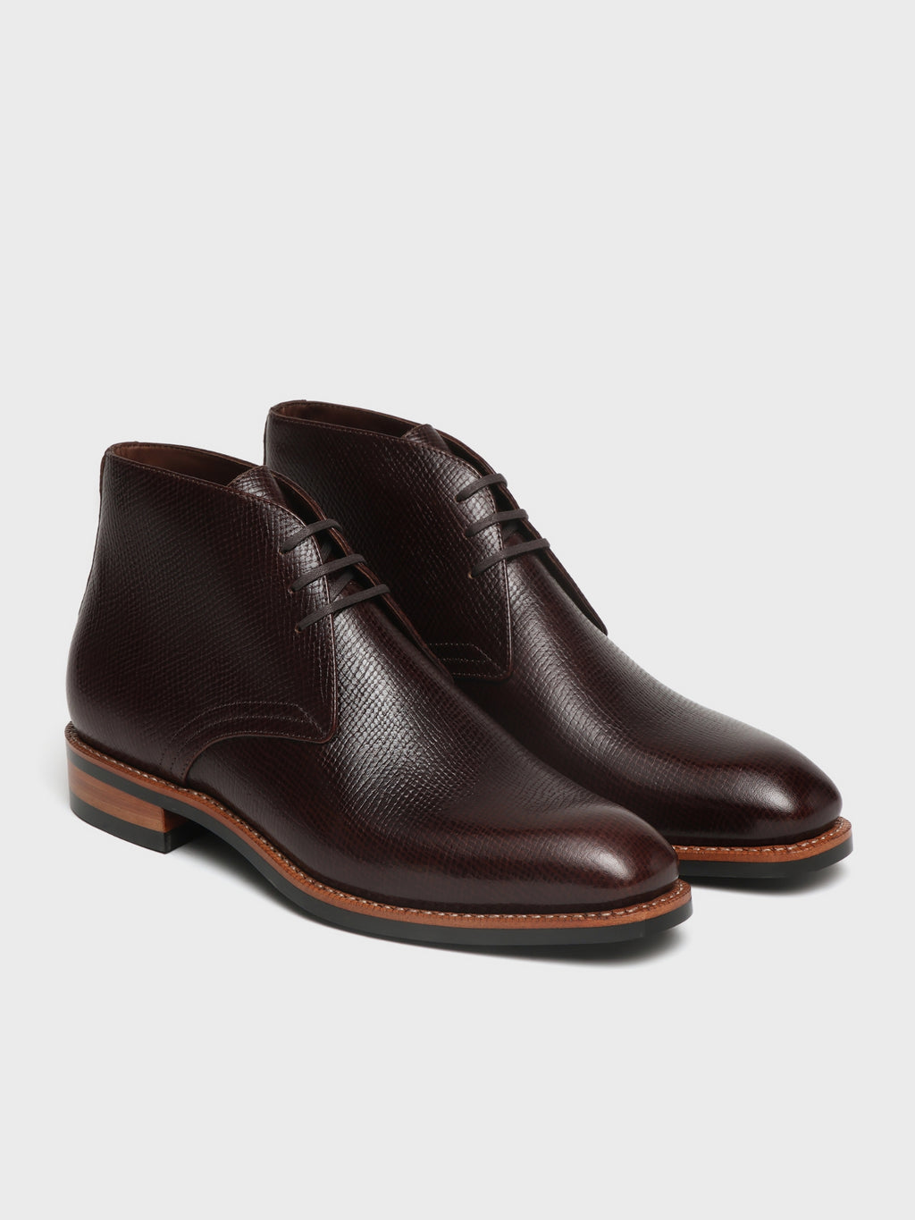 LANGSTON, CHUKKA BOOT - SADDLE BROWN HATCH-GRAIN