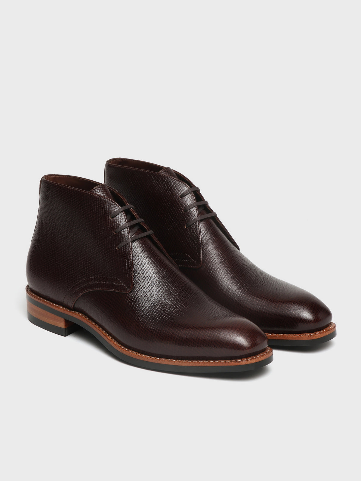 LANGSTON, CHUKKA BOOT - SADDLE BROWN HATCH-GRAIN