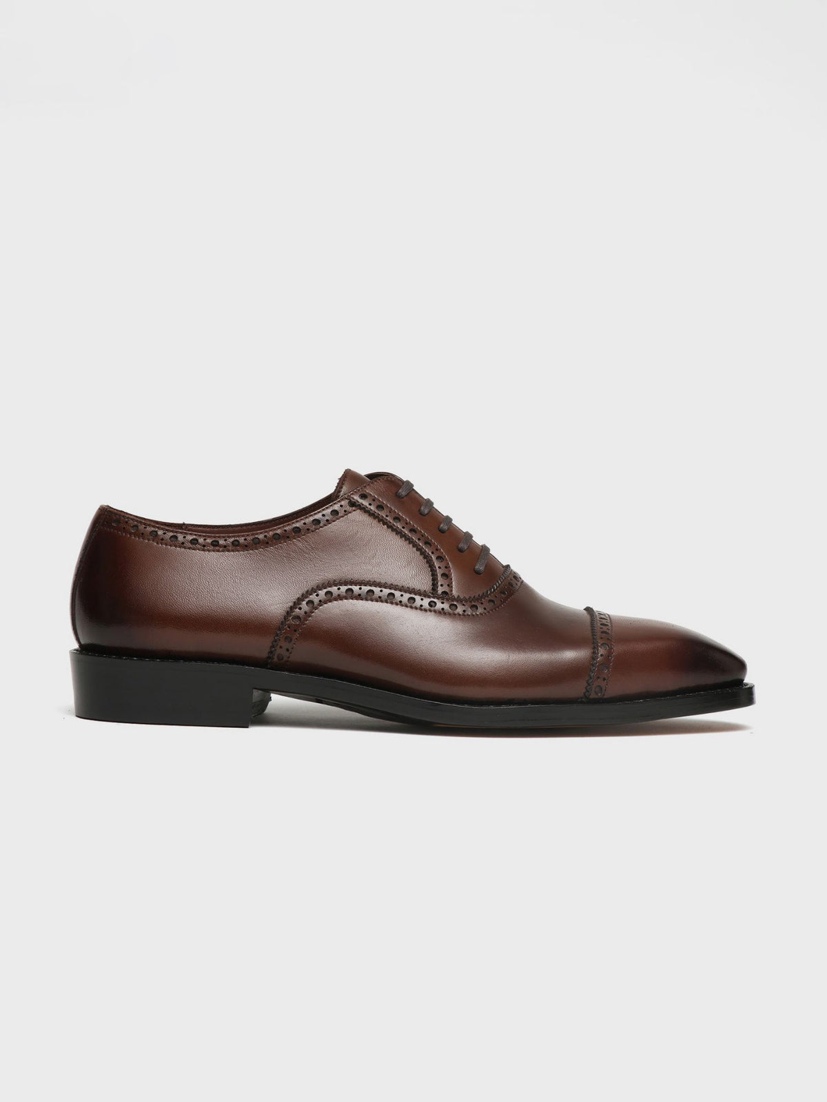 DEREK, QUARTER BROGUE OXFORD - BROWN