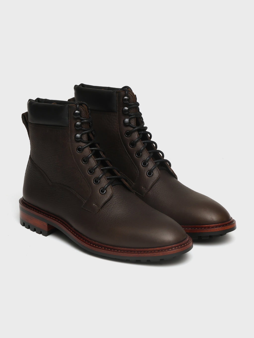 RANGER, LACE-UP DERBY BOOT - BROWN MILLED WAXY