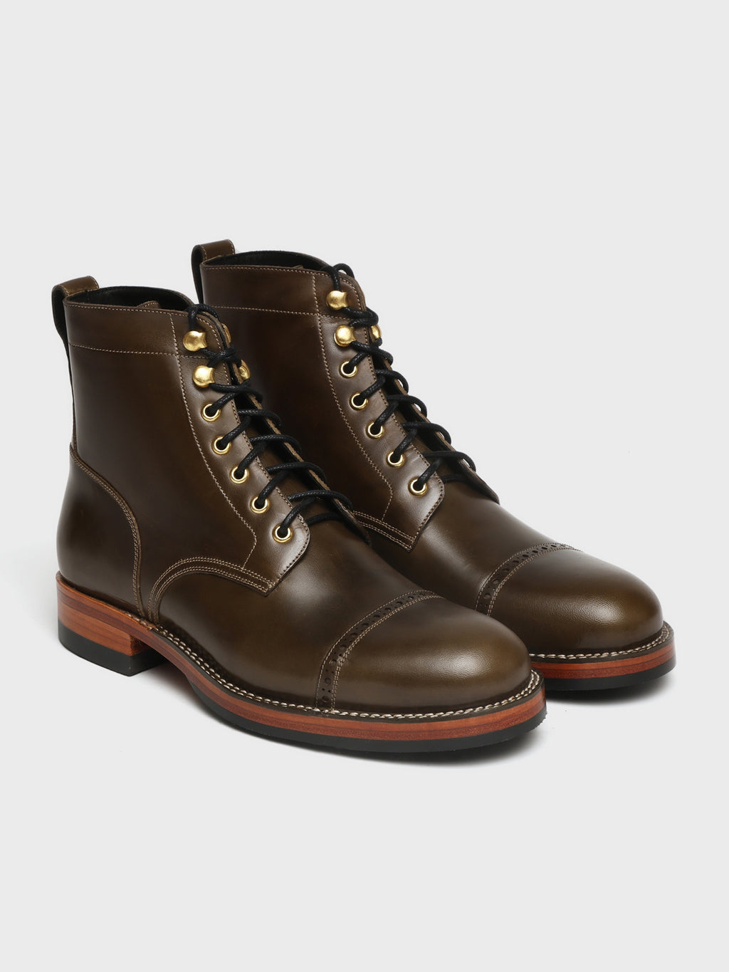 LEONARDO, COMBAT BOOT - OLIVE HORSERUMP