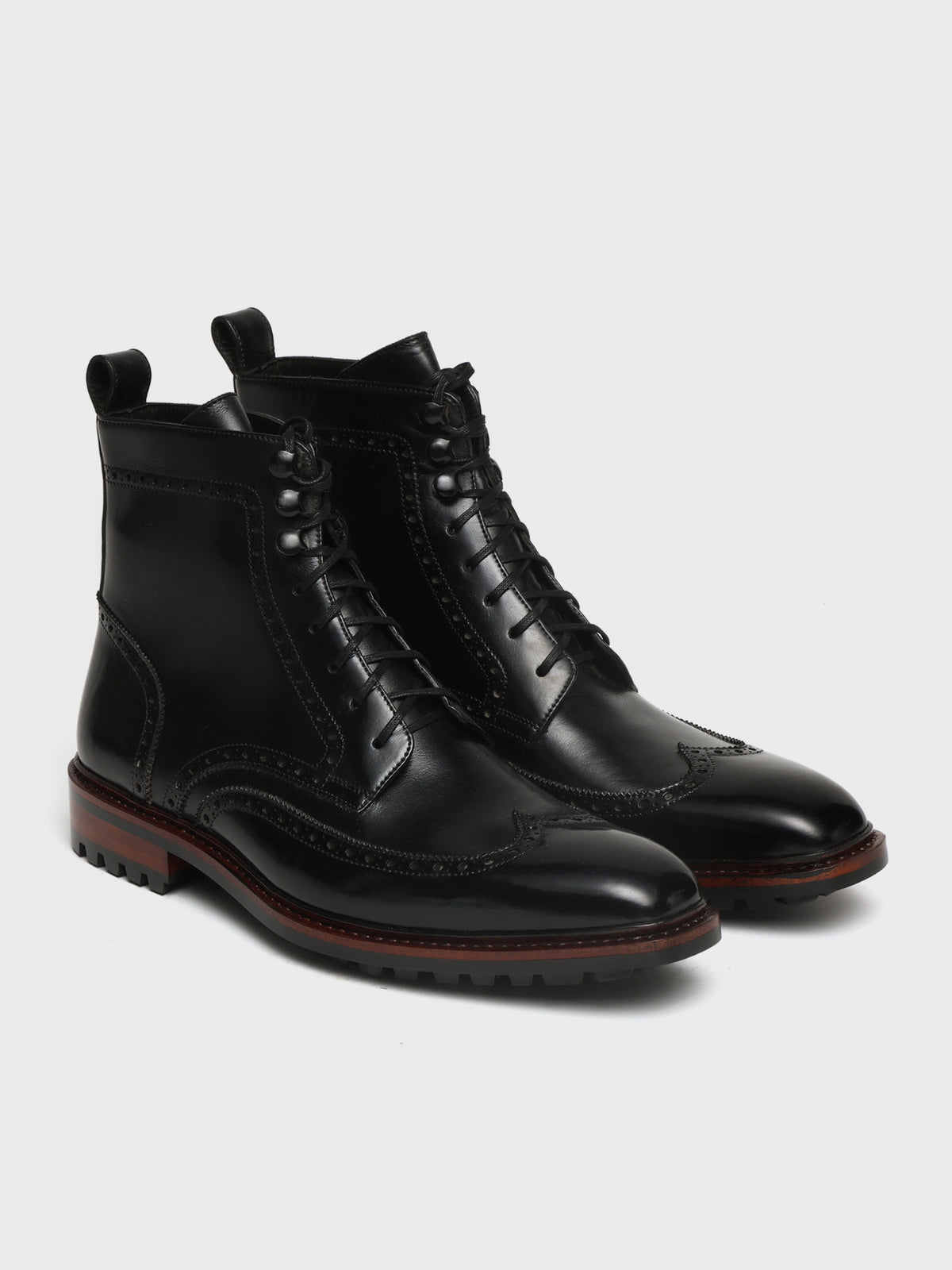 HAROLD, WINGTIP DERBY BOOT - BLACK