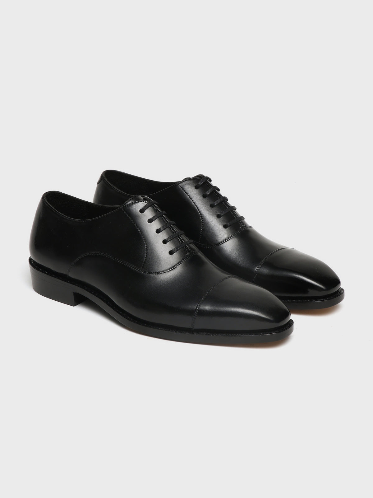 LINCOLN, CAP-TOE OXFORD - BLACK