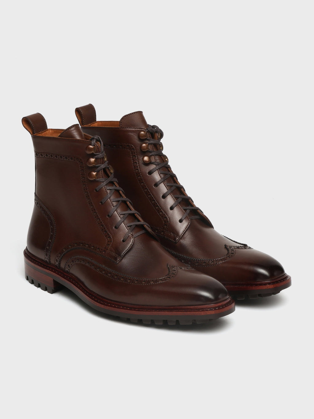 HAROLD, WINGTIP DERBY BOOT - BROWN