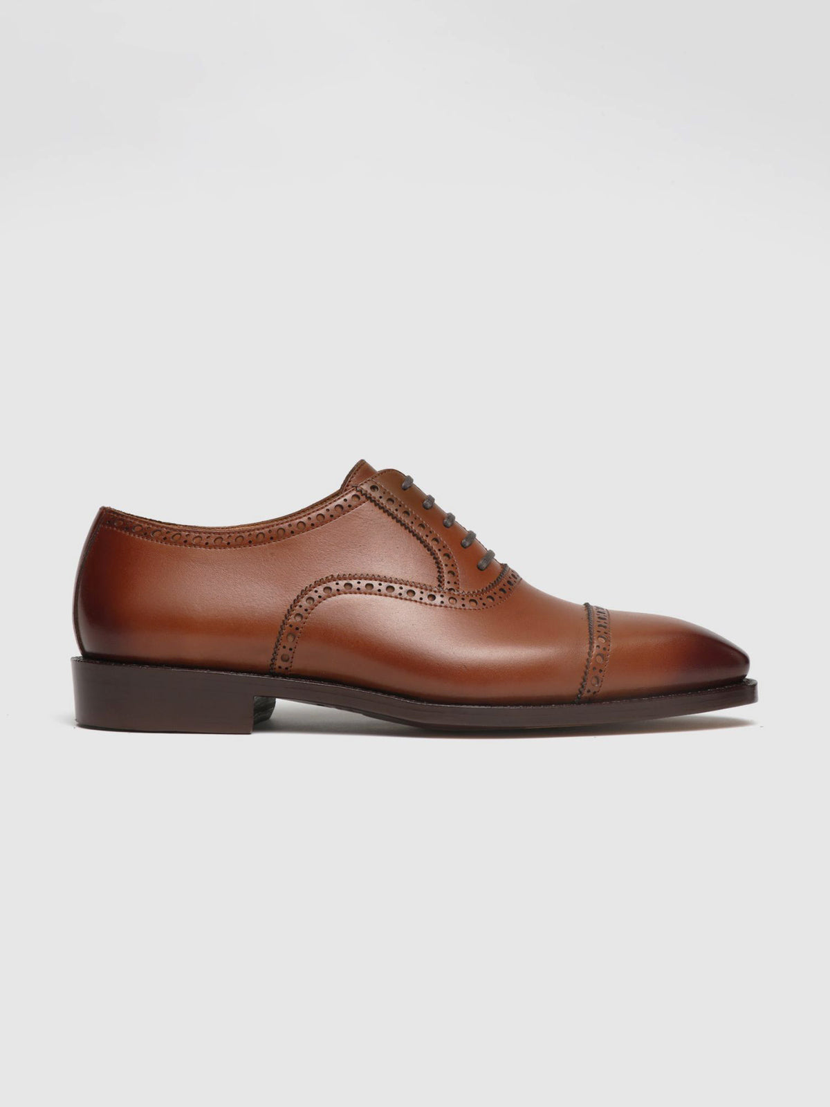 DEREK, QUARTER BROGUE OXFORD - TAN