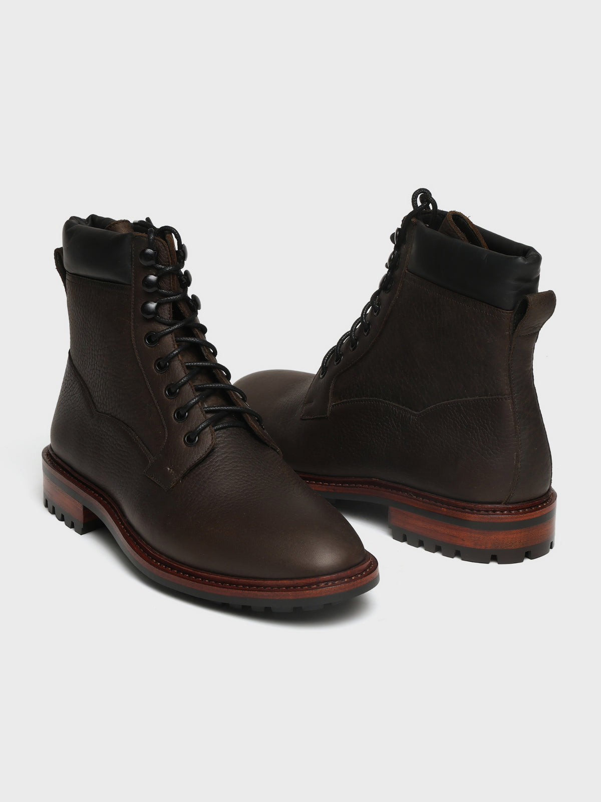 RANGER, LACE-UP DERBY BOOT - BROWN MILLED WAXY