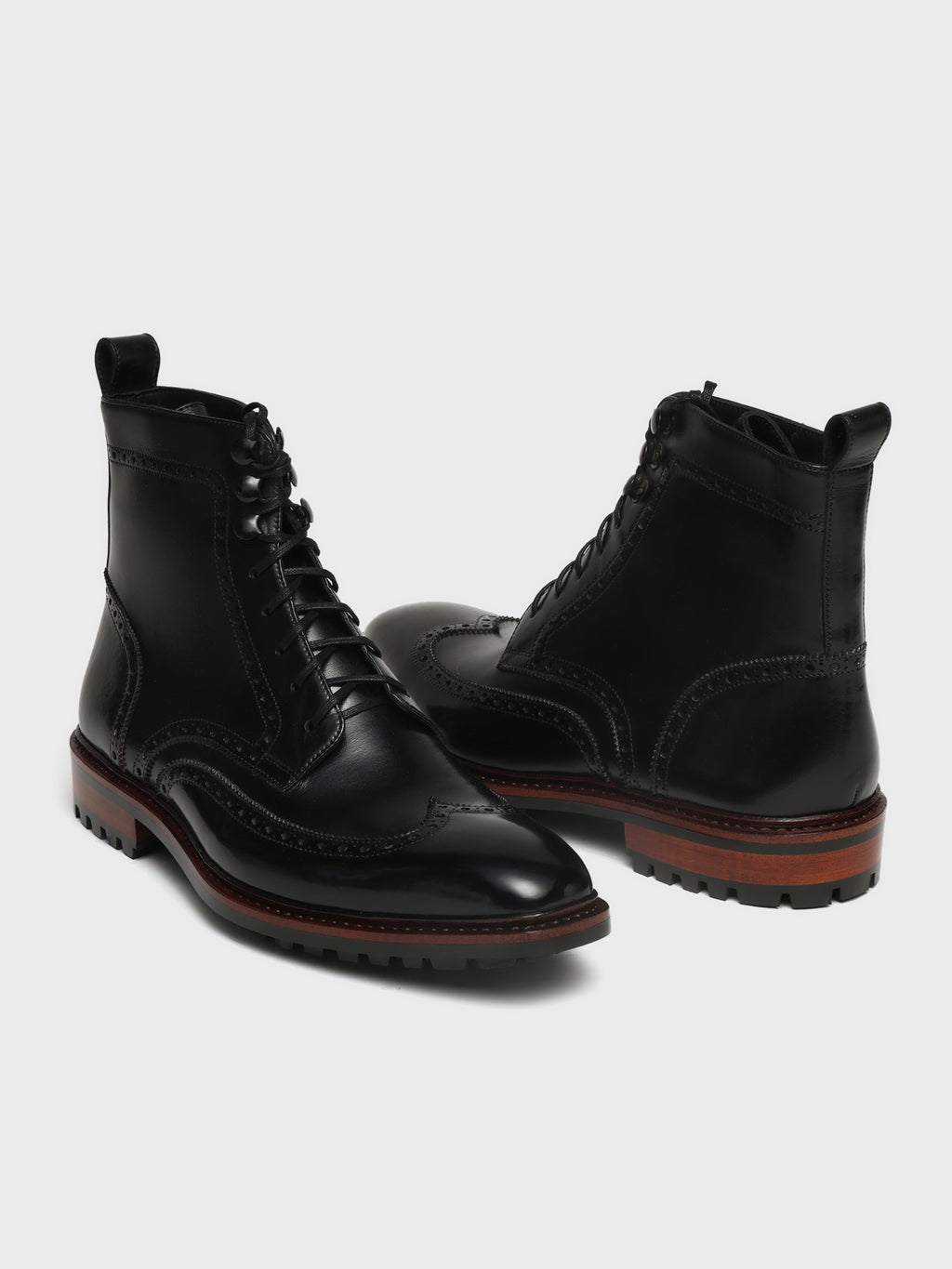 HAROLD, WINGTIP DERBY BOOT - BLACK