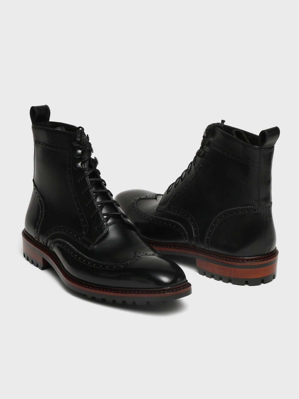 HAROLD, WINGTIP DERBY BOOT - BLACK