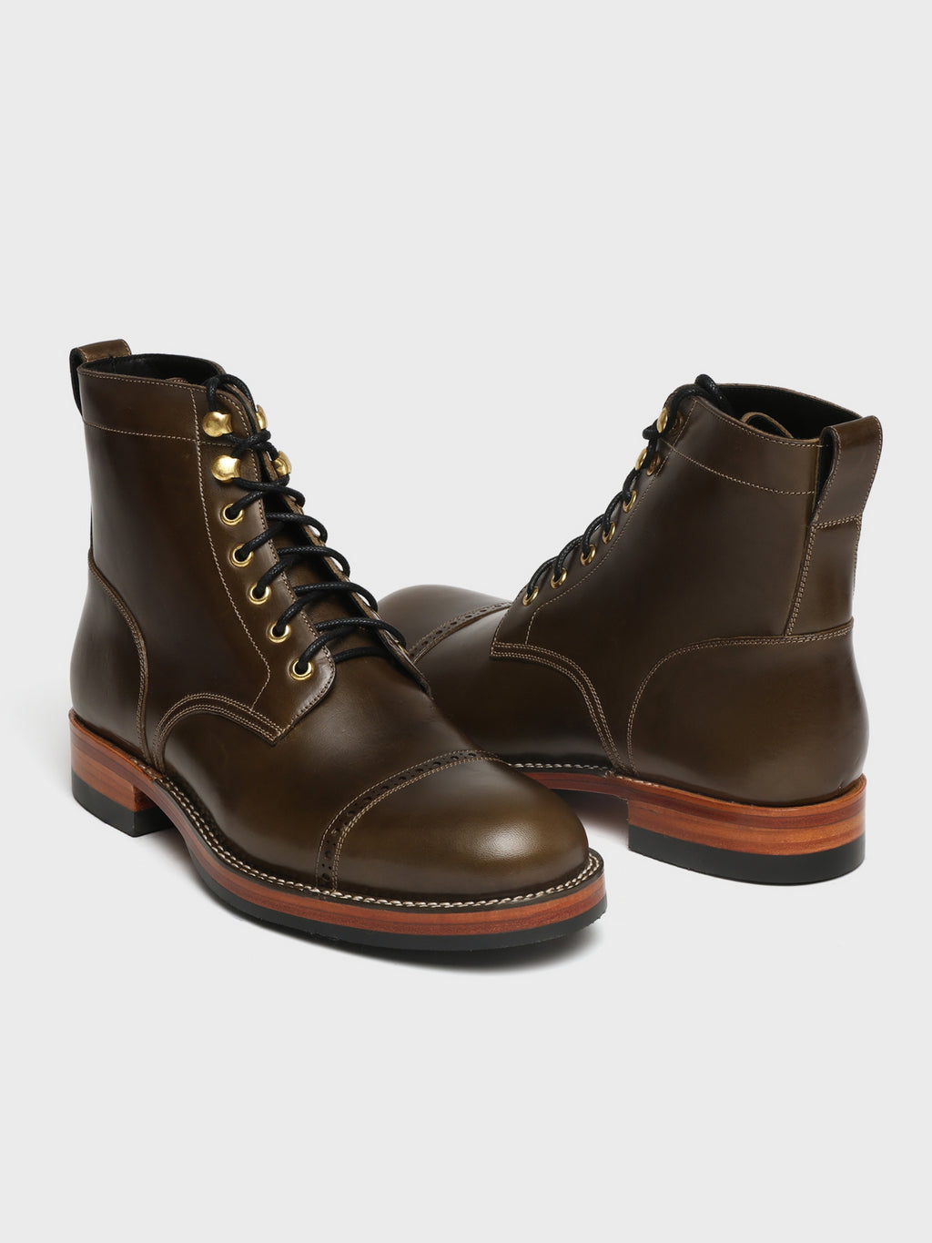 LEONARDO, COMBAT BOOT - OLIVE HORSERUMP