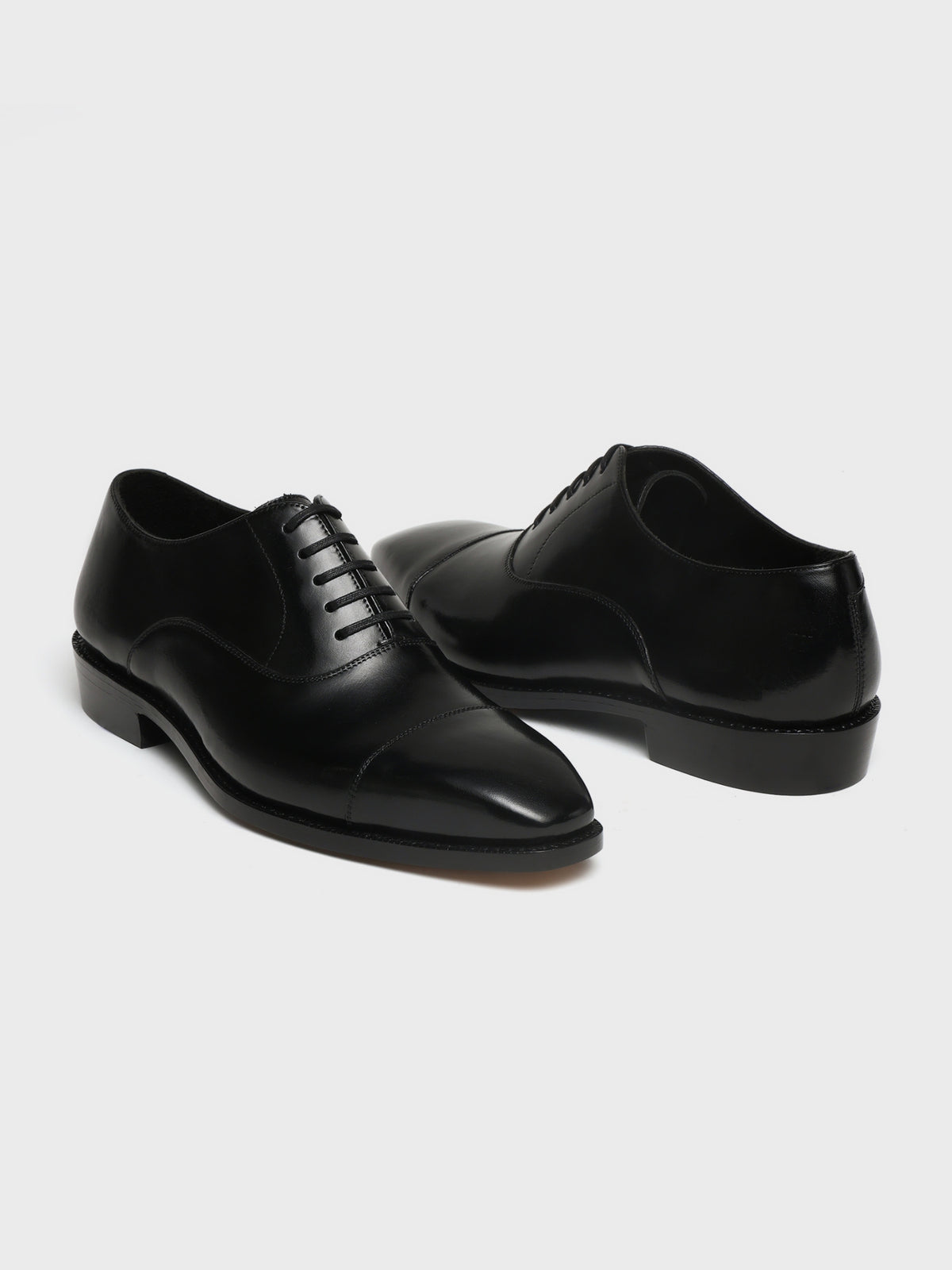 LINCOLN, CAP-TOE OXFORD - BLACK