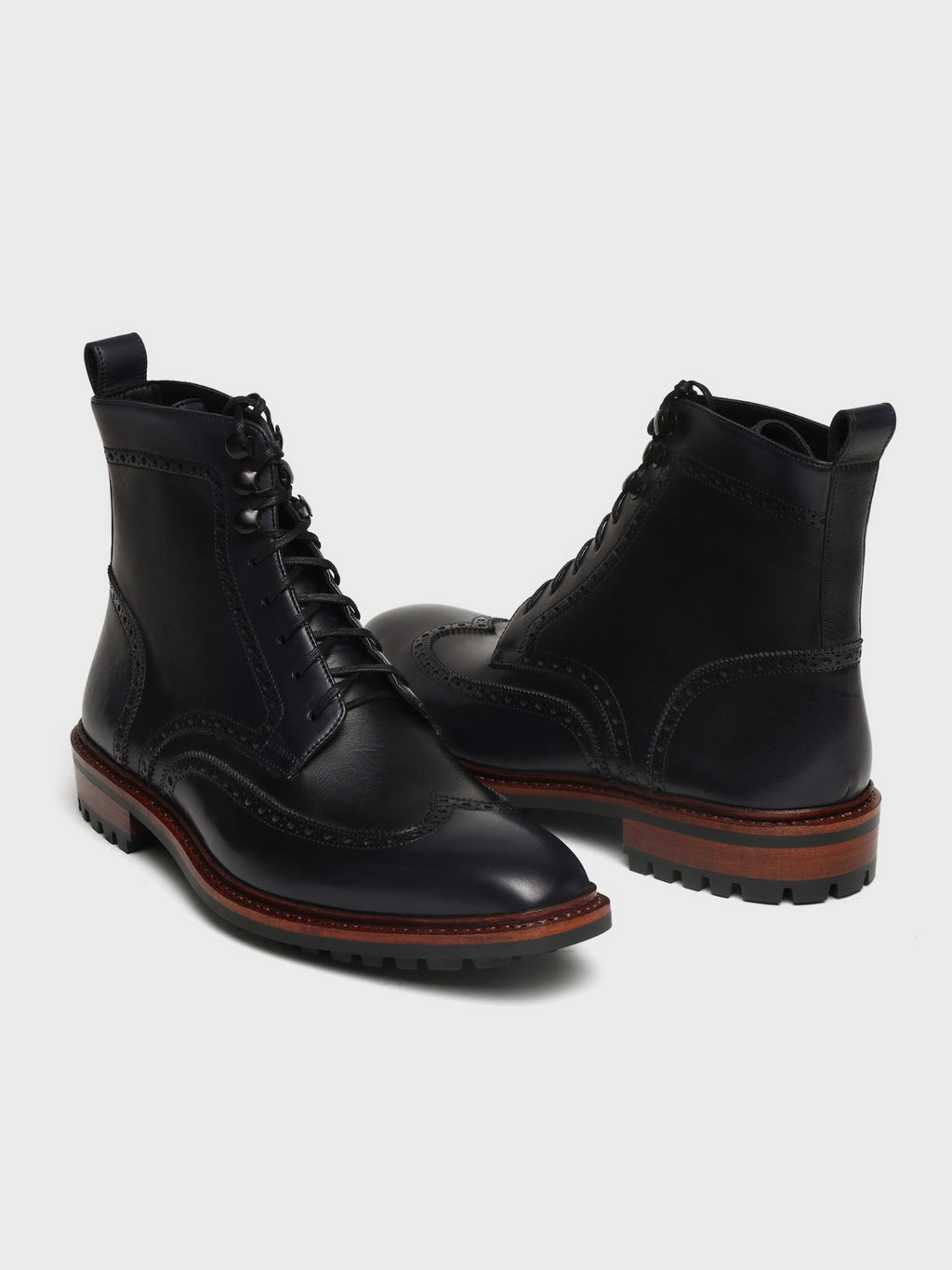 HAROLD, WINGTIP DERBY BOOT - NAVY