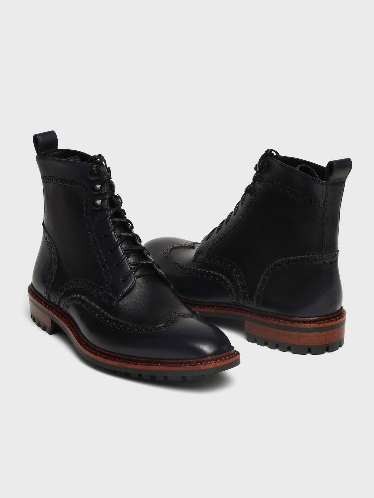 HAROLD, WINGTIP DERBY BOOT - NAVY