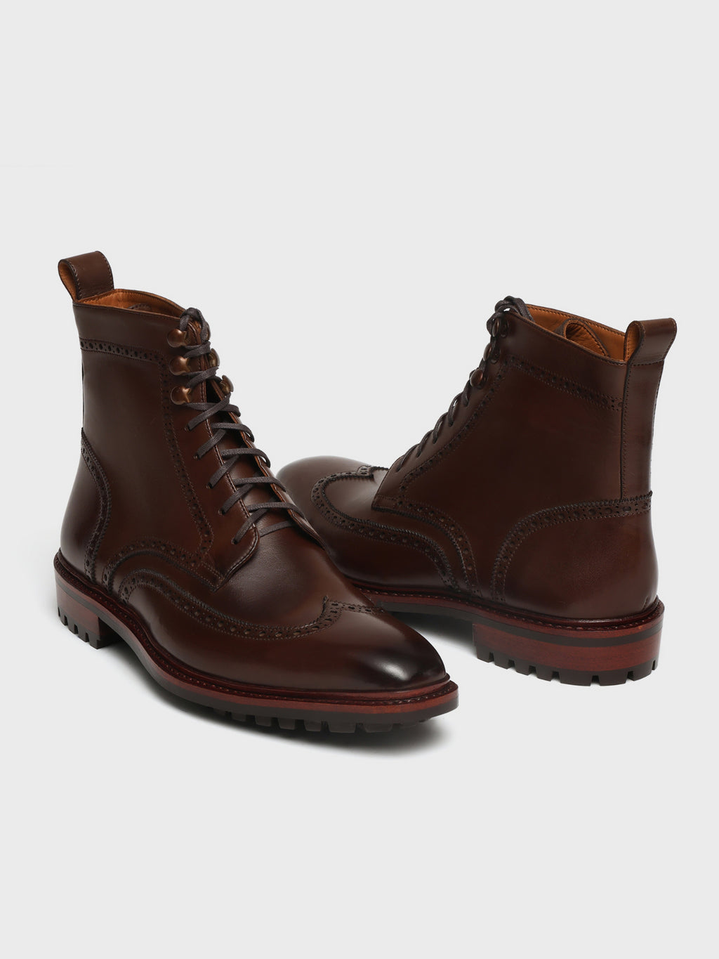 HAROLD, WINGTIP DERBY BOOT - BROWN