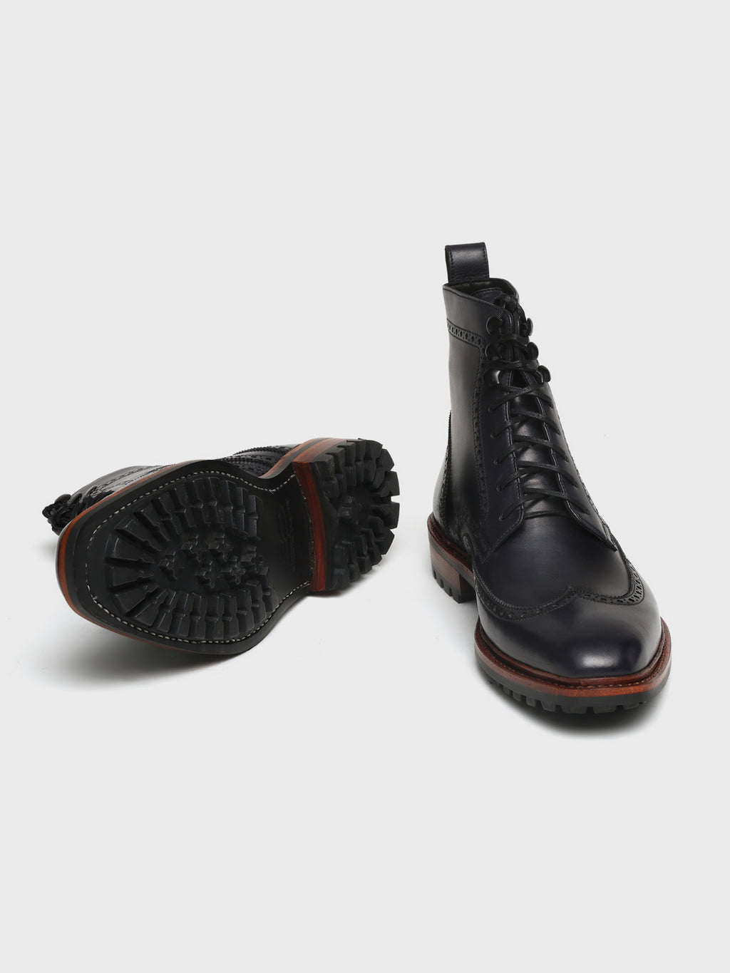 HAROLD, WINGTIP DERBY BOOT - NAVY