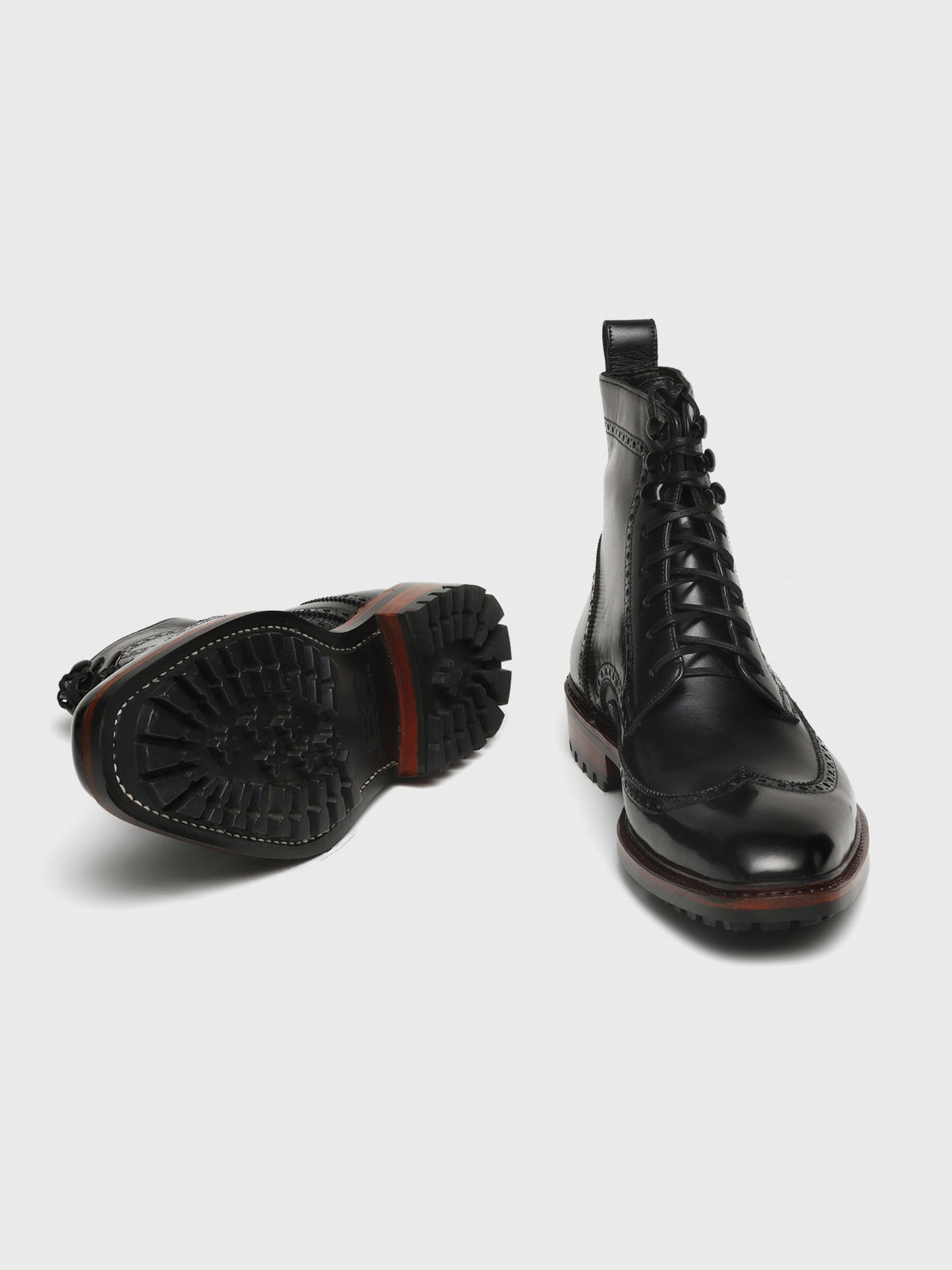 HAROLD, WINGTIP DERBY BOOT - BLACK