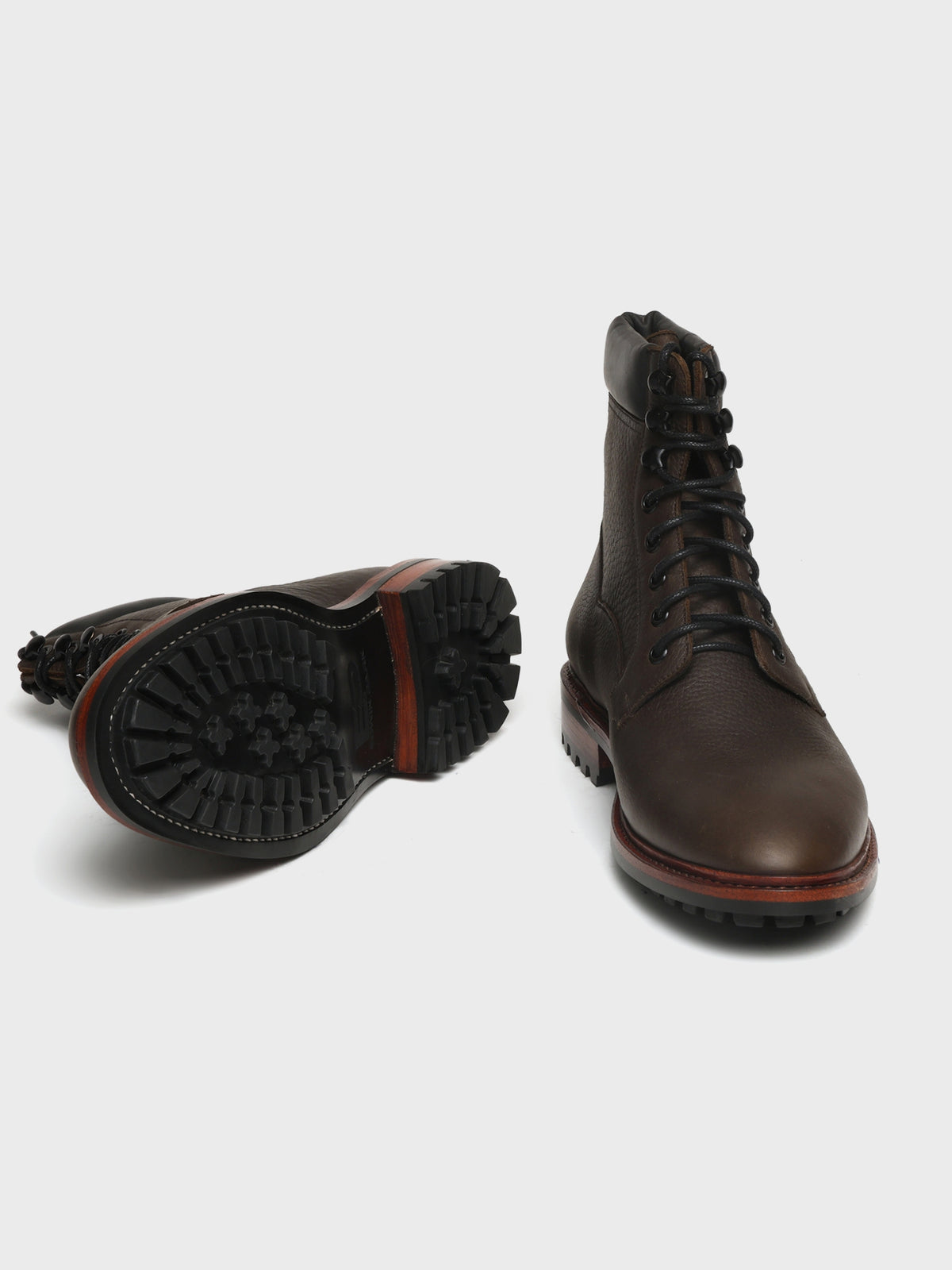 RANGER, LACE-UP DERBY BOOT - BROWN MILLED WAXY