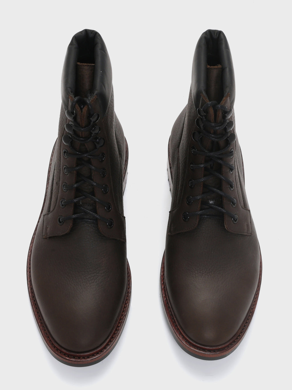 RANGER, LACE-UP DERBY BOOT - BROWN MILLED WAXY