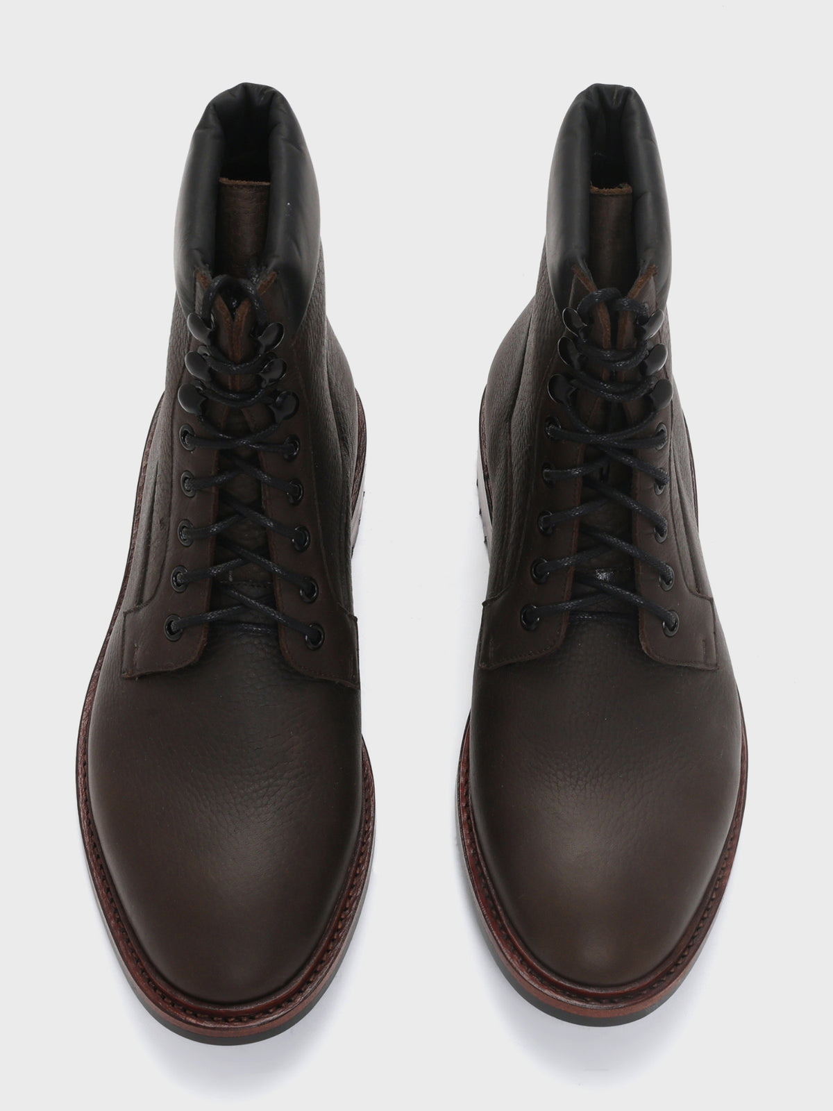 RANGER, LACE-UP DERBY BOOT - BROWN MILLED WAXY