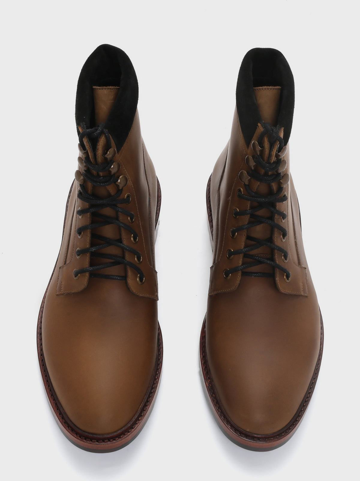 RANGER, LACE-UP DERBY BOOT - COGNAC WAXY