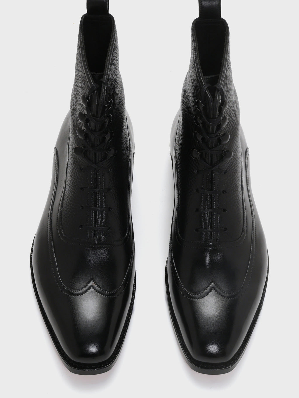 LUCA, WINGTIP BALMORAL OXFORD BOOT - BLACK