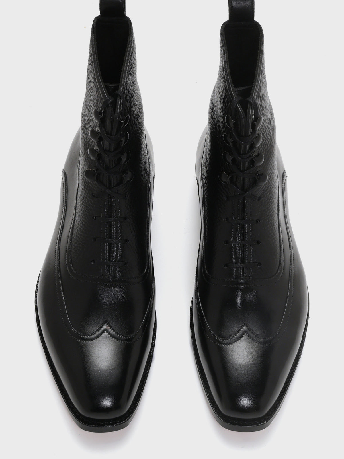 LUCA, WINGTIP BALMORAL OXFORD BOOT - BLACK