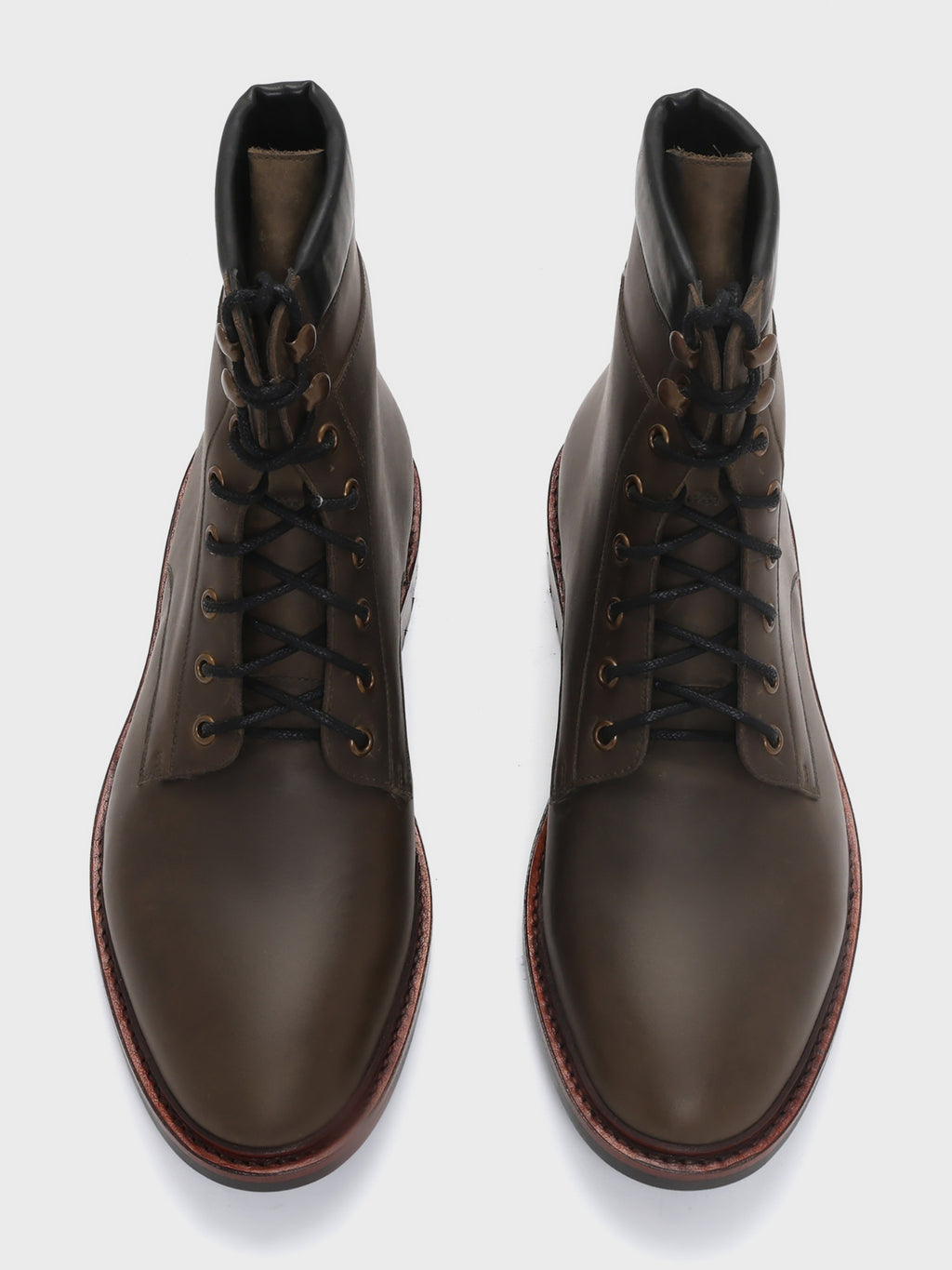 ATLAS, LACE-UP DERBY BOOT - OLIVE WAXY