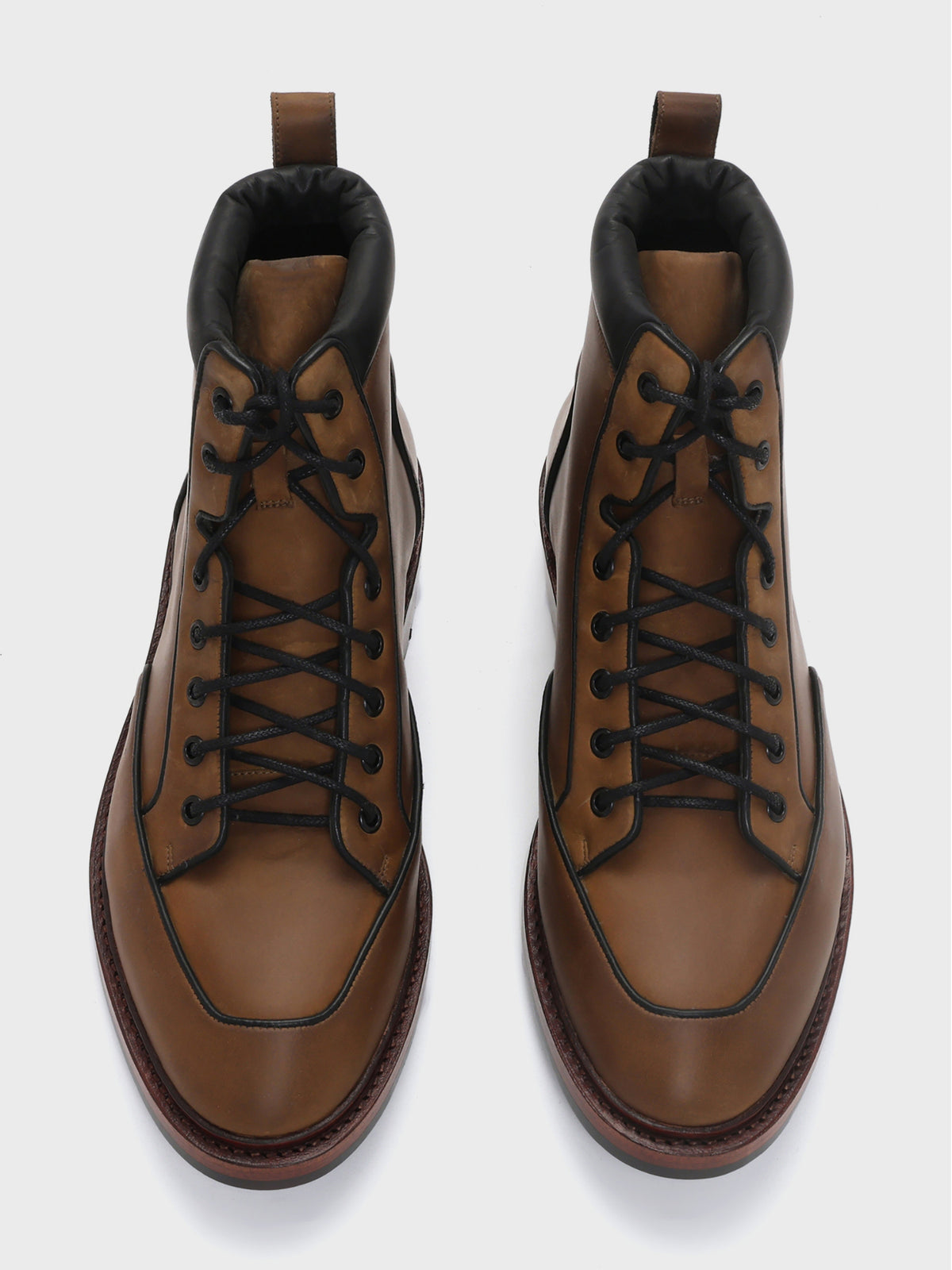 RAPTOR, LACE-UP DERBY - COGNAC WAXY PULLUP