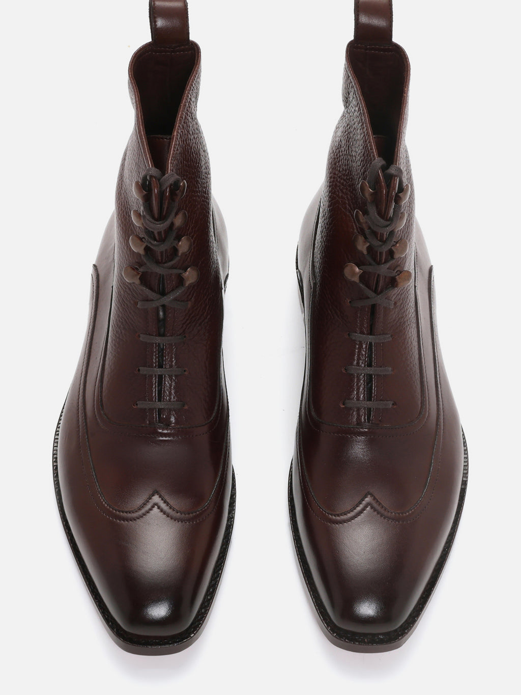 LUCA, WINGTIP BALMORAL OXFORD BOOT - BROWN