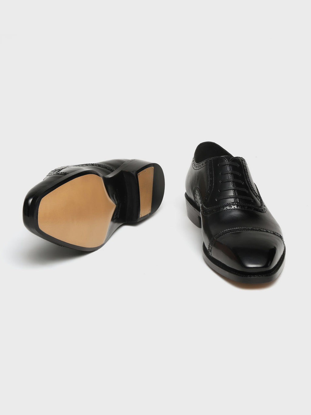 DEREK, QUARTER BROGUE OXFORD - BLACK